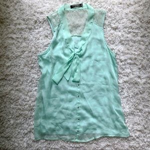 Lace Chiffon Tank | The Limited | Large